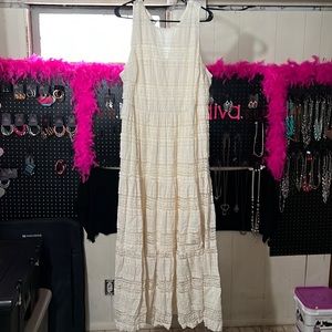 Torrid cream color maxi dress